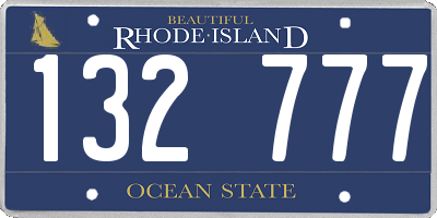 RI license plate 132777