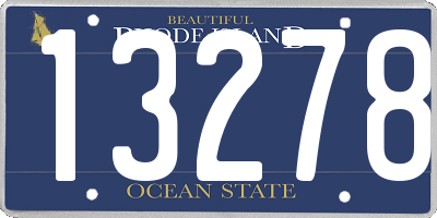 RI license plate 13278