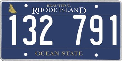 RI license plate 132791