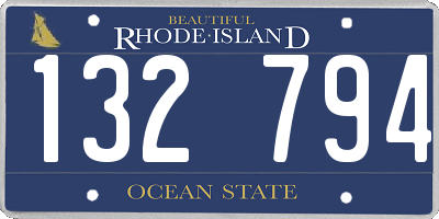 RI license plate 132794