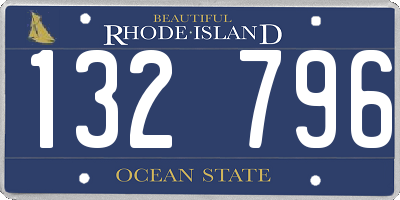 RI license plate 132796