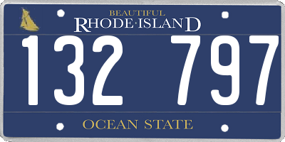RI license plate 132797