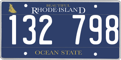 RI license plate 132798