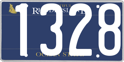 RI license plate 1328