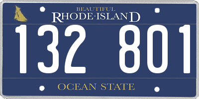 RI license plate 132801