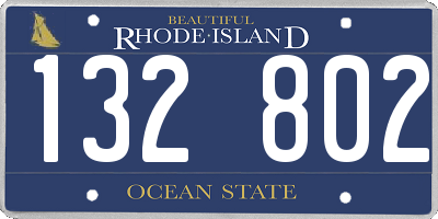 RI license plate 132802