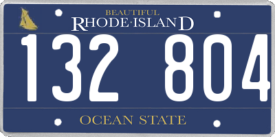 RI license plate 132804