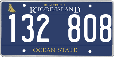 RI license plate 132808