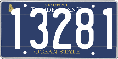 RI license plate 13281