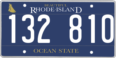 RI license plate 132810