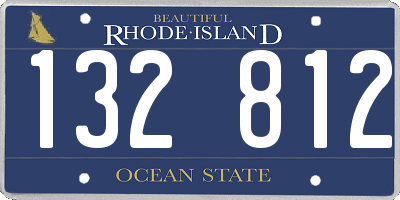 RI license plate 132812