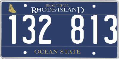 RI license plate 132813
