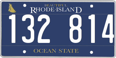 RI license plate 132814