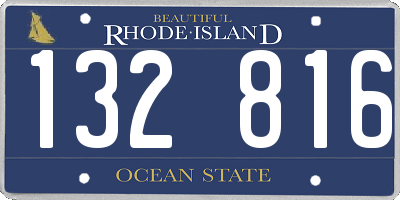 RI license plate 132816
