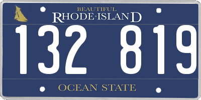 RI license plate 132819