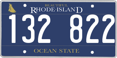 RI license plate 132822