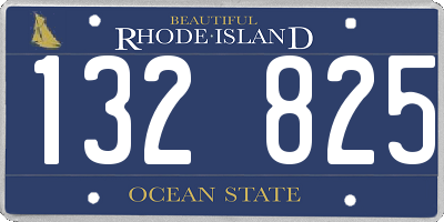 RI license plate 132825