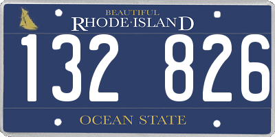RI license plate 132826