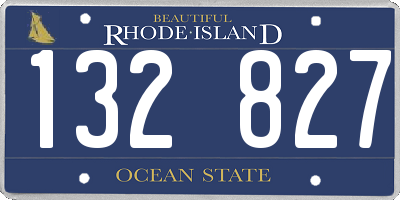 RI license plate 132827