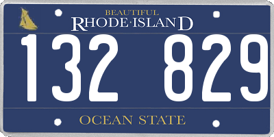 RI license plate 132829