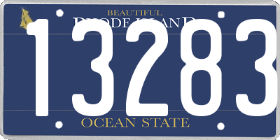 RI license plate 13283