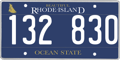 RI license plate 132830