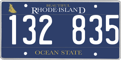 RI license plate 132835