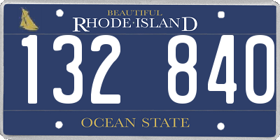 RI license plate 132840