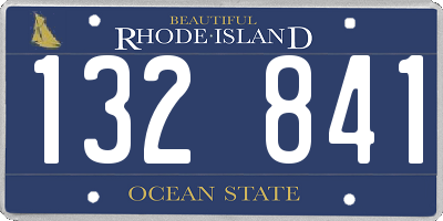 RI license plate 132841