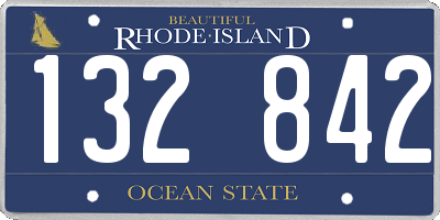 RI license plate 132842