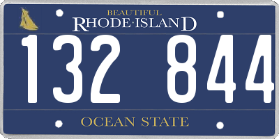 RI license plate 132844