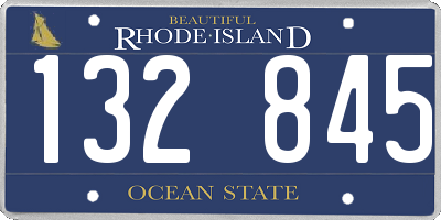 RI license plate 132845