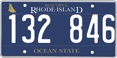 RI license plate 132846