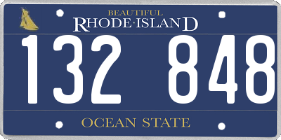 RI license plate 132848