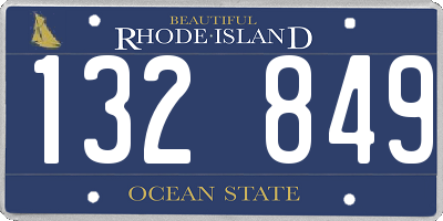 RI license plate 132849