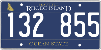 RI license plate 132855