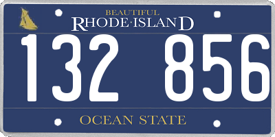 RI license plate 132856