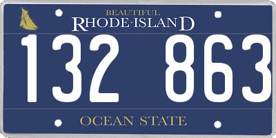RI license plate 132863
