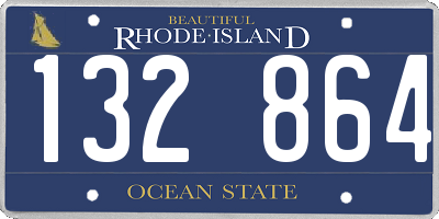RI license plate 132864
