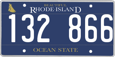 RI license plate 132866
