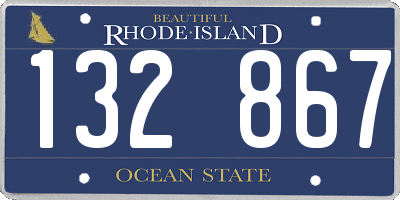 RI license plate 132867