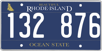RI license plate 132876