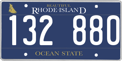 RI license plate 132880