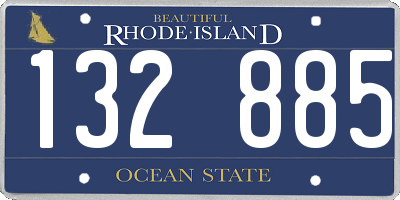 RI license plate 132885
