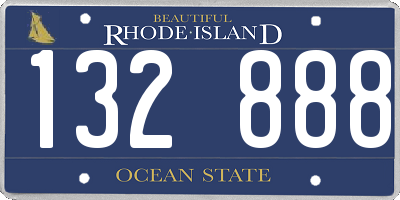 RI license plate 132888