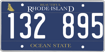 RI license plate 132895
