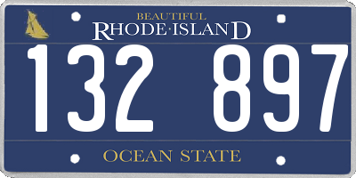 RI license plate 132897