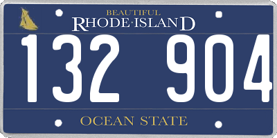 RI license plate 132904