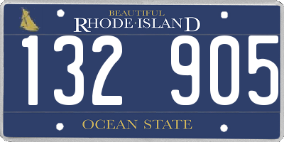 RI license plate 132905