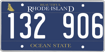 RI license plate 132906